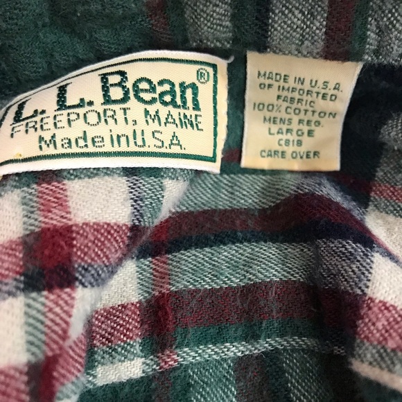 Bundle 2 Vintage LL Bean Broken In Flannel Shirts - Picture 8 of 10